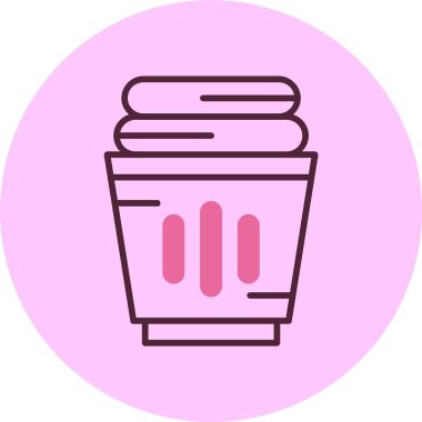 Çamaşır sepeti web simgesi, basit vektör illüstrasyonu