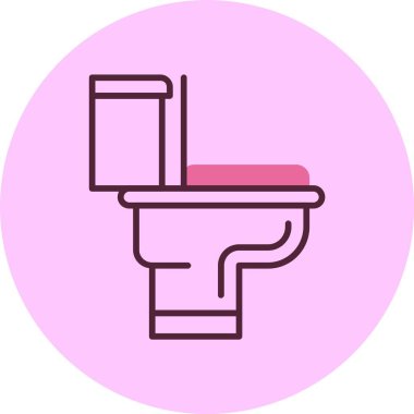 Tuvalet simgesi, vektör illüstrasyonu 