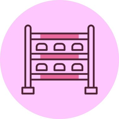 Ayakkabı askısı web simgesi, basit vektör illüstrasyonu