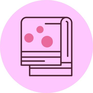 Havlu Web simgesi, basit vektör illüstrasyonu