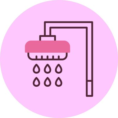 duş ikonu vektör illüstrasyonu 