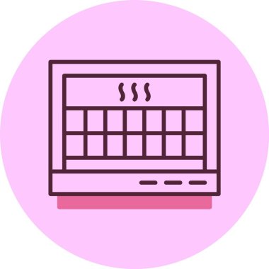 Isıtıcı ağ simgesi, basit vektör illüstrasyonu