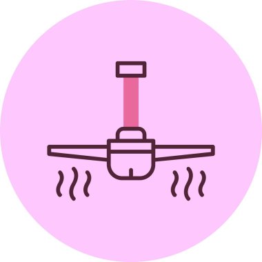 Tavan fan ağ simgesi, basit vektör illüstrasyonu