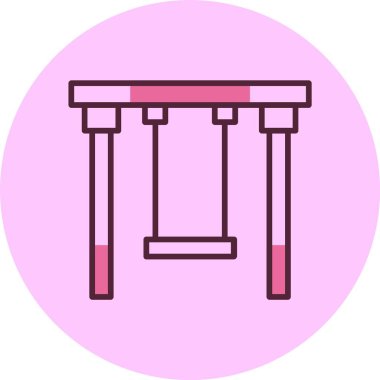 Salıncak ağ simgesi, basit vektör illüstrasyonu