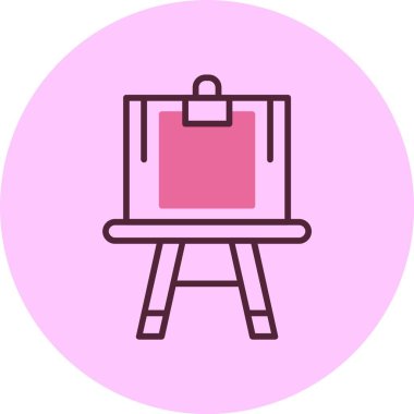 easel web simgesi, basit vektör illüstrasyonu