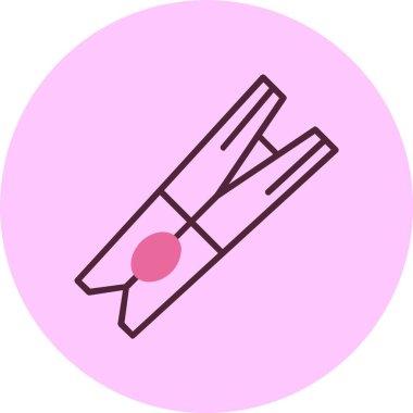 Clothespin web simgesi, basit vektör illüstrasyonu