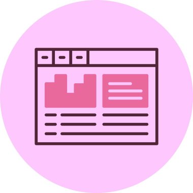 Web tarayıcı simgesi, vektör illüstrasyonu basit tasarım