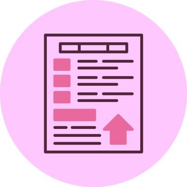 SERP web simgesi, basit vektör illüstrasyonu