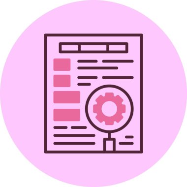 Anahtar kelime optimizasyon web simgesi, basit vektör illüstrasyonu