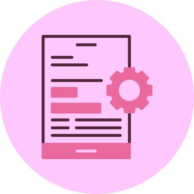 Mobil optimizasyon web simgesi, basit vektör illüstrasyonu