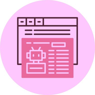 Web tarayıcı simgesi, vektör illüstrasyonu basit tasarım