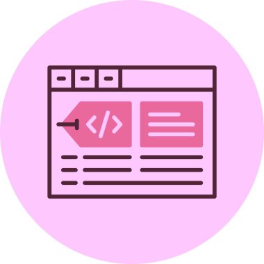 Web tarayıcı simgesi, vektör illüstrasyonu basit tasarım