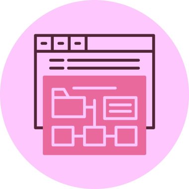 Web tarayıcı simgesi, vektör illüstrasyonu basit tasarım