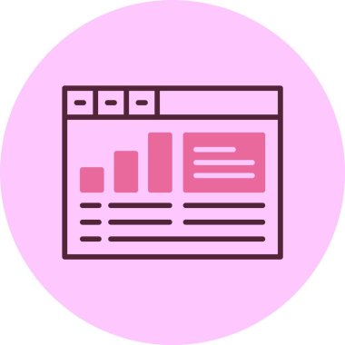 Web tarayıcı simgesi, vektör illüstrasyonu basit tasarım