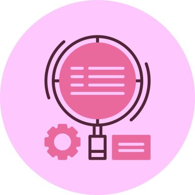 SEO araçları web simgesi, basit vektör illüstrasyonu