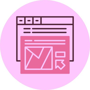 Web tarayıcı simgesi, vektör illüstrasyonu basit tasarım