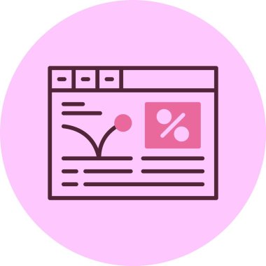 Web tarayıcı simgesi, vektör illüstrasyonu basit tasarım