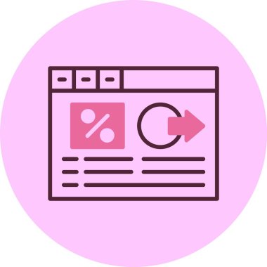 Web tarayıcı simgesi, vektör illüstrasyonu basit tasarım