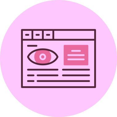 Web tarayıcı simgesi, vektör illüstrasyonu basit tasarım