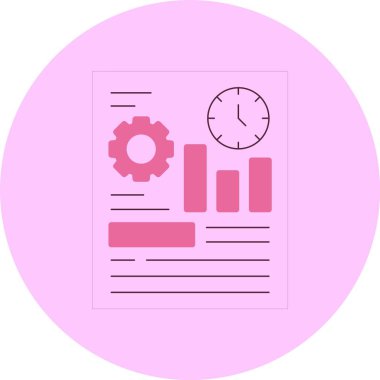 Gerçek zamanlı veri. Web simgesi basit illüstrasyon