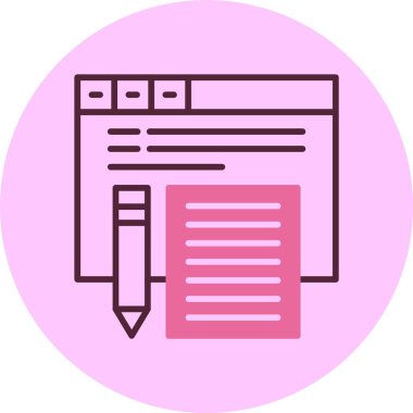 Web tarayıcı simgesi, vektör illüstrasyonu basit tasarım