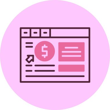 Web tarayıcı simgesi, vektör illüstrasyonu basit tasarım