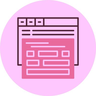 Web tarayıcı simgesi, vektör illüstrasyonu basit tasarım