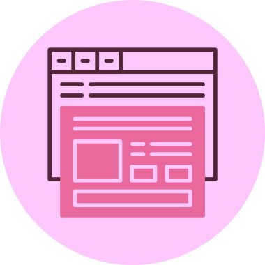 Web tarayıcı simgesi, vektör illüstrasyonu basit tasarım