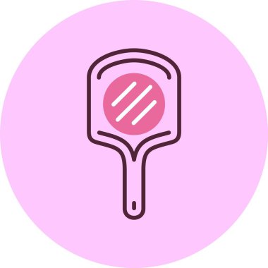 Pizza kabuğu simgesi, vektör illüstrasyonu basit tasarım