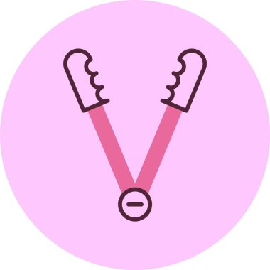 Tong simgesi, vektör illüstrasyonu basit tasarım