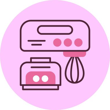 Mutfak aletleri. Web simgesi basit tasarım