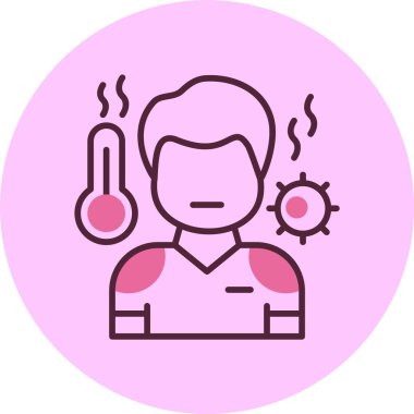 Hasta çocuk simgesi, vektör illüstrasyonu basit tasarım