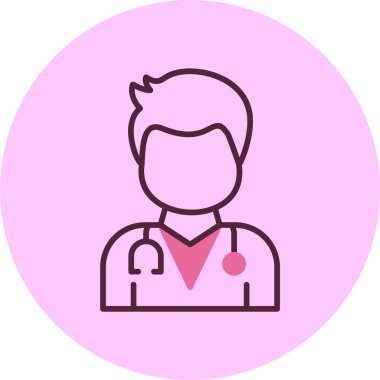 doktor vektör simgesi modern basit illüstrasyon 