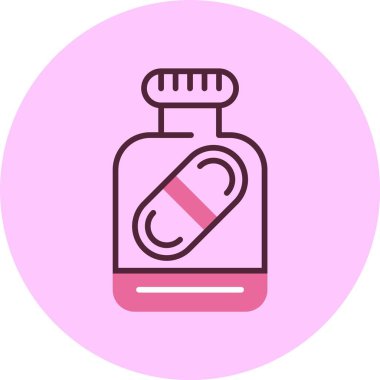 İlaç kavanozu. Web simgesi basit tasarım
