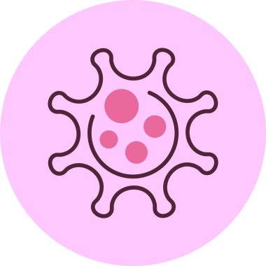 Coronavirus simgesi, vektör illüstrasyonu basit tasarım