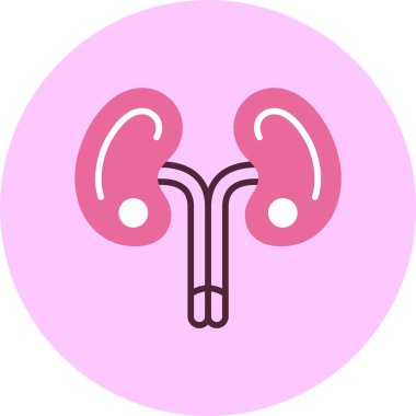 Böbrekler. Web simgesi basit tasarım