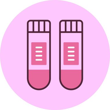 test tüpleri simgesi, vektör illüstrasyonu basit tasarım