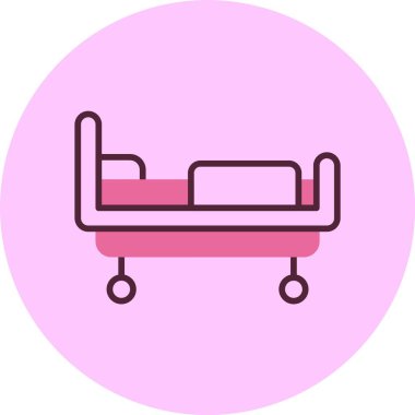 yatak ikonu vektör illüstrasyonu 