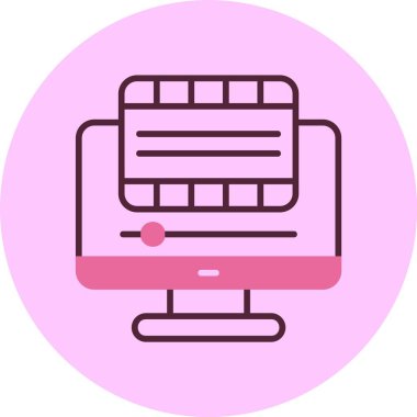 bilgisayar ekranı simgesi, vektör illüstrasyonu basit tasarım