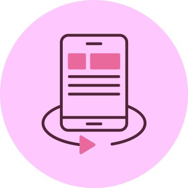 cep telefonu simgesi, vektör illüstrasyonu basit tasarım