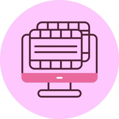 bilgisayar ekranı simgesi, vektör illüstrasyonu basit tasarım