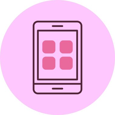 cep telefonu simgesi, vektör illüstrasyonu basit tasarım