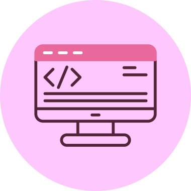 Coding icon, vector illustration simple design