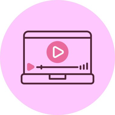 Oynayın. Web simgesi basit illüstrasyon 