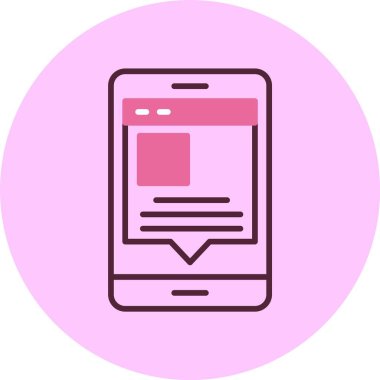 cep telefonu simgesi, vektör illüstrasyonu basit tasarım