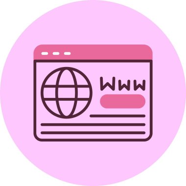 Web sitesi simgesi, basit vektör illüstrasyonu