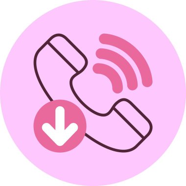 Arama telefon simgesinin vektör illüstrasyonu 