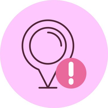 Konum Pin web simgesi, basit vektör illüstrasyonu