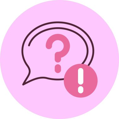 Soru işareti. Web simgesi basit illüstrasyon 