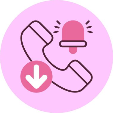 Telefon var. Web simgesi basit illüstrasyon 